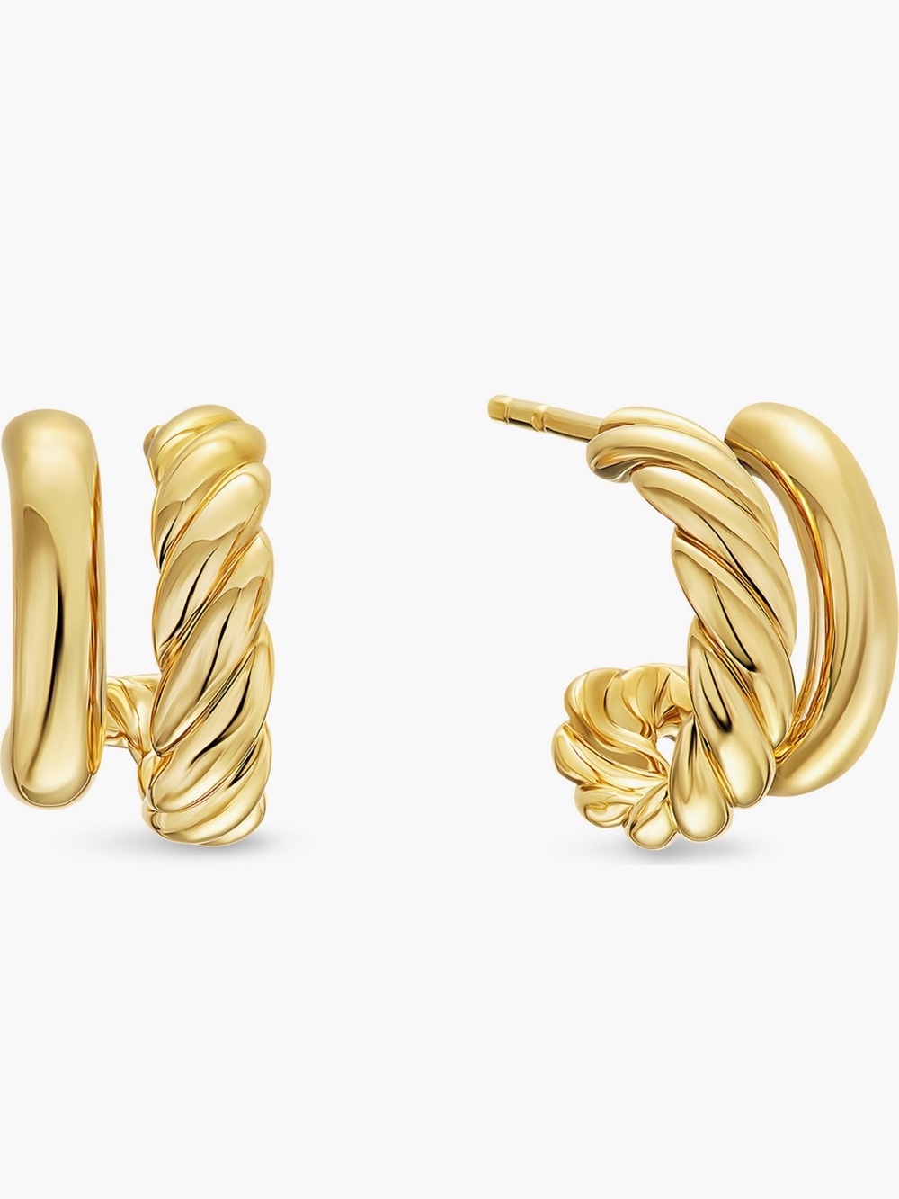 David Yurman double hoop 18k yellow gold 7.8mm